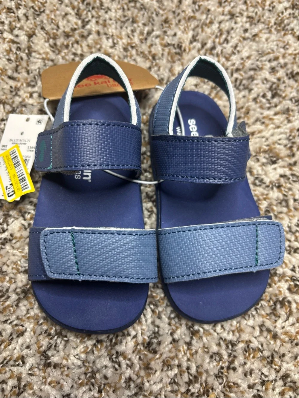 See Kai Run Blue Kids Hook-and-Loop Sandals